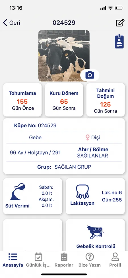 İnek Sağlık Program Mobil Ekran Görüntüleri 9