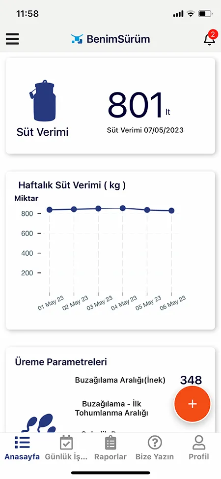 Süt Çiftliği Programı Mobile Ekran Görüntüsü 5