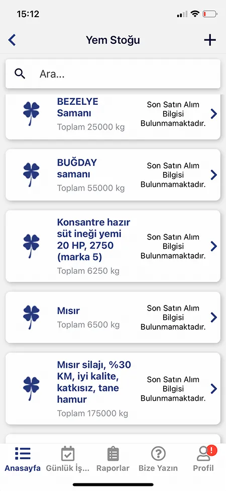 Yem Programı Mobil Ekran Görüntüleri 1