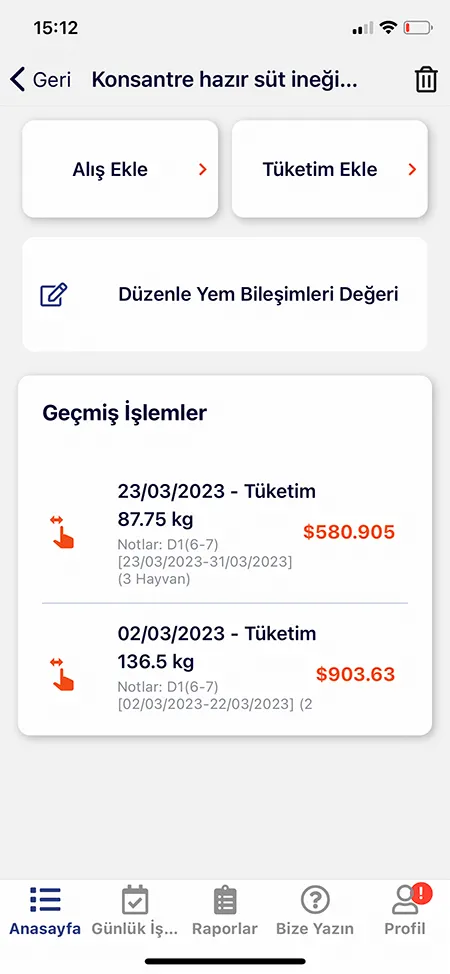 Yem Programı Mobil Ekran Görüntüleri 2